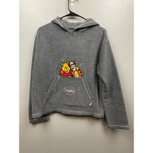 Disney winning the Pooh and tigger hoodie sz m gray graphic